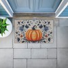 Stupell Industries Pumpkin With Blue Floral Background Printed Outdoor Imitation Sisal Door Mat, design by Creative Studio - 3 of 4