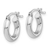 Black Bow Jewelry 3mm, Sterling Silver, Classic Round Hoop Earrings - 14mm (1/2 Inch) - 2 of 4
