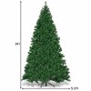 Costway Pre-Lit PVC Christmas Tree 9Ft Hinged 700 LED Lights Green - 4 of 4
