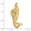 Black Bow Jewelry 14k Yellow Gold Mermaid Slide Pendant, 14 x 40mm - 4 of 4
