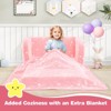 Infans 2-in-1 Kids Couch Folding Toddler Chair with Blanket Gift for 3+ Kids Rainbow - 4 of 4