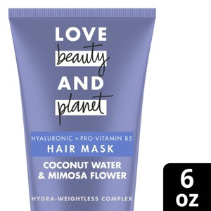 Love Beauty and Planet Coconut Water & Mimosa Flower Hair Mask Deep Conditioning Treatment - 6oz - 1 of 4