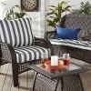 Kensington Garden 2pc 24x22 Outdoor Seat and Back Chair Cushion Set Brick  Stripe