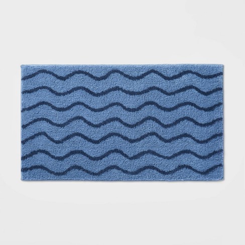 Wave Kids' Bath Rug Navy - Pillowfort™ in 2023