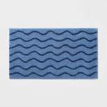 Wave Kids' Bath Rug Navy - Pillowfort™