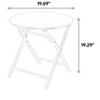 VYNXARIA 3 Piece Patio set,Outdoor Camping Chairs with Breathable Textilene Fabric,folding table with steel table top,2chairs and 1table set(Gray) - 3 of 4