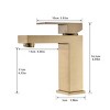 ChicFurnit Bathroom Sink Faucet Single Handle Modern Design for Stylish Vanity Spaces, Gold, 10.6"*8.3"*3" - 3 of 4