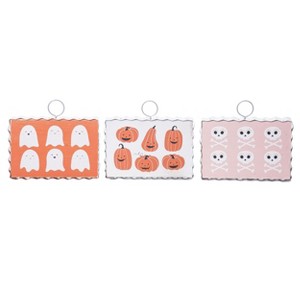 Transpac MDF/Metal Kinda Spooky Wall Art Set of 3 Halloween Home Decorations - 1 of 1