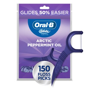 Oral-B Glide Arctic Peppermint Oil Dental Floss Picks, Mint - 150ct - 1 of 4