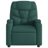 vidaXL Massage Recliner Chair Dark Green Fabric - 4 of 4