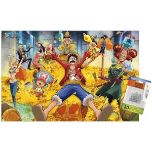 Trends International One Piece: Fishman Island - Treasure Unframed Wall Poster Print Clear Push Pins Bundle 14.725" x 22.375" - 1 of 4