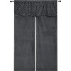Kate Aurora Christmas Essentials Light Filtering Complete Attached Velvet Window Curtains & Valance Set - 2 of 4