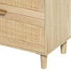 Okak 59in Particle Board Storage Cabinet, Sideboard Cabinet with 6 Rattan Doors, Buffet Cabinet for Bedroom, Living Room, Kitchen, Natural - 4 of 4