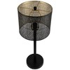 Northlight Laser-Cut Iron Table Lamp with Shade - 24.5" - Black and Gold - 3 of 4