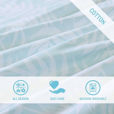 Blue Cotton Full Reversible Comforter Set