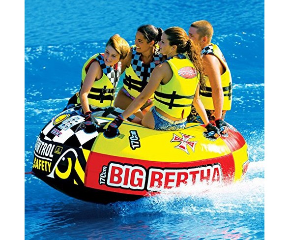 Sportsstuff Big Bertha Towable 1-4 Person Boat Lake Water Sports Tube For Parts 