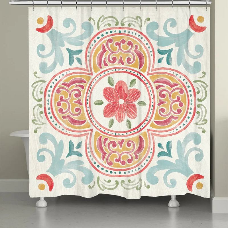 Laural Home Spring Medallion Shower Curtain, 1 of 2