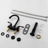 ChicFurnit Bathroom Sink Faucet 2 Handle Centerset Faucet with Pop Up Drain and Water Supply Lines for Modern Bathrooms, Black, 16"*12"*3" - 4 of 4
