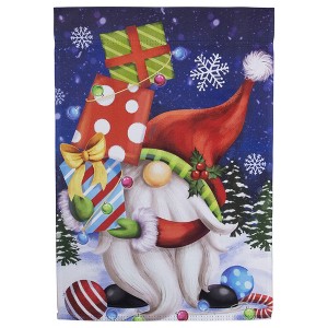 Northlight Santa Gnome Outdoor Christmas Garden Flag - 18" x 12.5" - 1 of 4