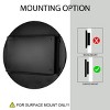 SEVOBAL Bathroom Storage Cabinet Surface Mount Round Metal Framed Medicine Cabinet with Adjustable Shelves, Black, 31.5"*31.5"*4.7" - 4 of 4