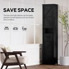 Sapphtopaz Modern Tall Bathroom Storage Cabinet with Barn Doors & Drawer Narrow Storage Cabinet with Open Shelf&Adjustable Shelves for Bathroom - 3 of 4