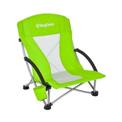KingCamp Beach Camping Folding Lounge Chair w/ Mesh Back & Foam Arm Rest