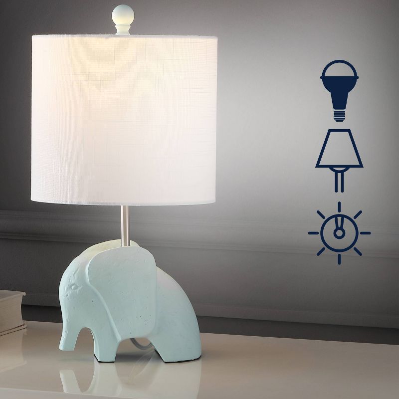 17.5" Koda Eclectic Southwestern Resin/Iron Elephant Kids' Table Lamp (Includes LED Light Bulb) - JONATHAN Y, 3 of 9