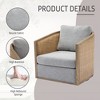 Akoasm 360 Degree Soft Accent Lounge Swivel Barrel ArmChair With Pillow For Living Room, Office & Bedroom-Gray - 4 of 4
