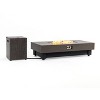 60-Inch Outdoor Gas Fire Pit Table, Modern Wood Design with Rain Cover - 3 of 4