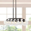 33.5" 8-Light Julian Farmhouse Bohemian Iron/Glass Linear LED Pendant - JONATHAN Y - 2 of 4