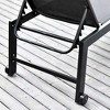 Resenkos Outdoor Chaise Lounge With Wheels, Five Position Recliner For Sunbathing, Suntanning, Steel Frame, Breathable Fabric, - 4 of 4