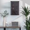 Tangkula Wall Mount Medicine Cabinet Multifunction Bathroom Storage Organizer Espresso - 3 of 4