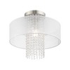 Livex Lighting Bella Vista 1 - Light Flush Mount in  Brushed Nickel - 3 of 4