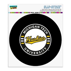 Michigan Tech Secondary Logo  Automotive Car Window Locker Circle Bumper Sticker - 1 of 4