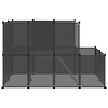 vidaXL Small Animal Cage Black 55.9 in.x29.1 in.x36.6 in. PP and Steel - 4 of 4