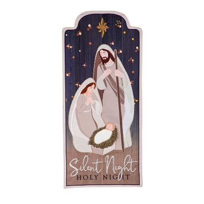 Evergreen Silent Night Nativity Everlasting Impressions Textile Décor