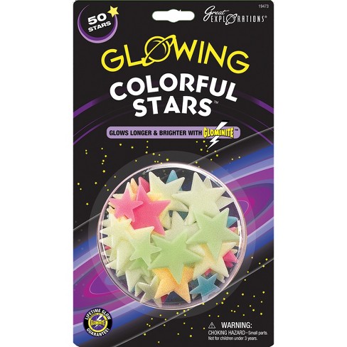 100pc Multicolor Glow in the Dark Cosmic Stars Wall Ceiling Decor –  DirectGlow LLC