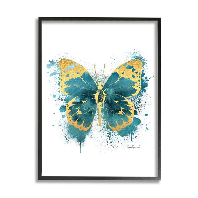 Stupell Industries Butterfly Wings Abstract Blue Watercolor Painting, 1 of 6