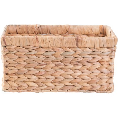Small Natural Wicker Rectangular Storage Basket