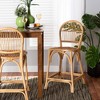 Wina Rattan Counter Height Barstool Natural/Brown - bali & pari: Handcrafted, No Assembly Required - 2 of 4