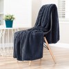 Chanasya Stripe Textured Faux Fur Throw Blanket - 2 of 4