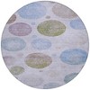 Lavender And Olive Green Geometric Washable Indoor Outdoor Area Rug - 4 of 4