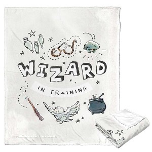 Warner Bros. Harry Potter Wizard In Training Silk Touch Throw Blanket 50x60 Inches - 1 of 4