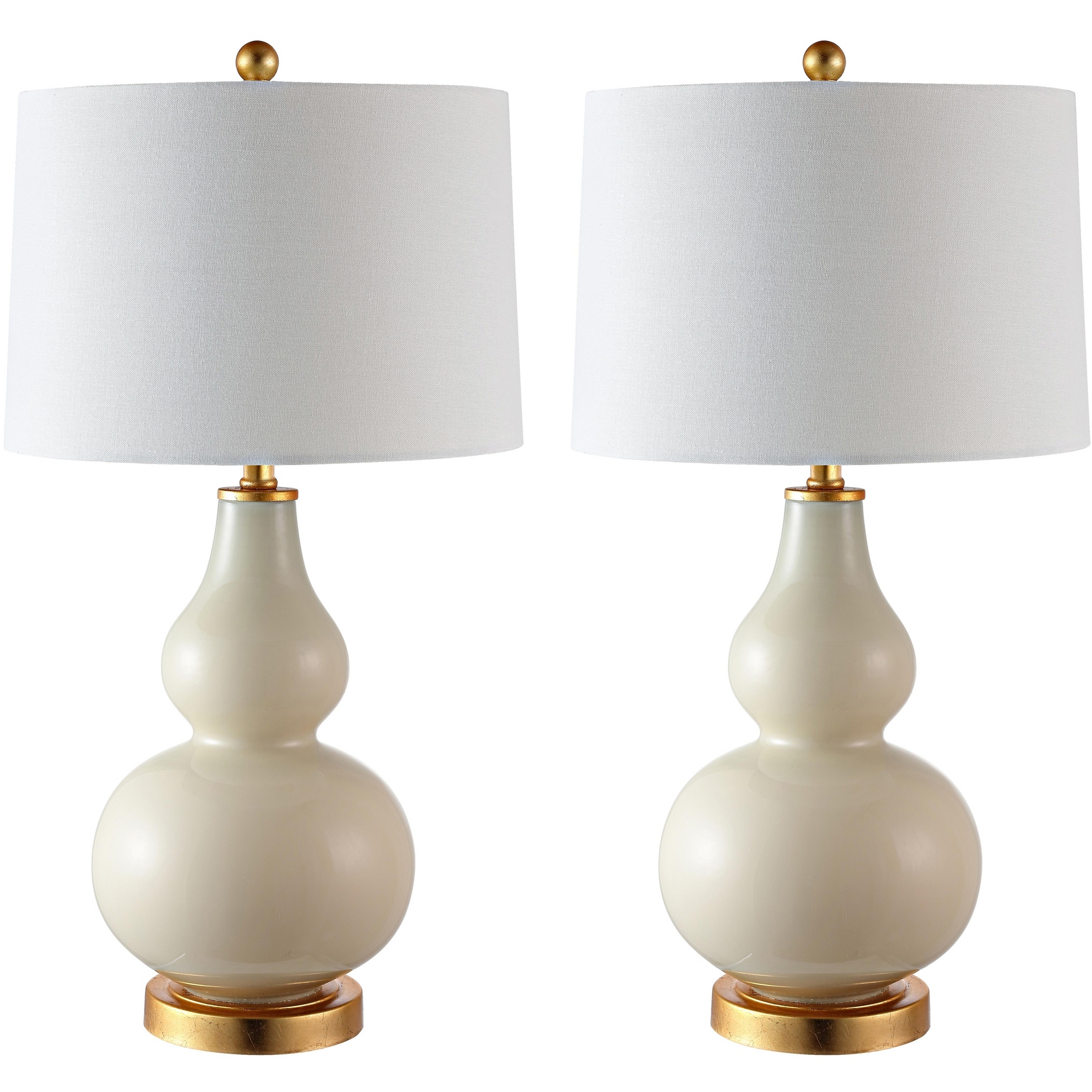 Karlen Table Lamp (Set of 2) - 28.5 Inch Height - TBL4223 - Creme/Gold - Safavieh