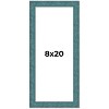 PosterPalooza | Panoramic Simple Blue Picture Frame - UV Acrylic, Foam Board Backing, Hanging Hardware - 2 of 4