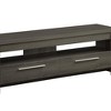 59" Engineered Wood Transitional TV Console with 2 Drawers, 1 Open Shelf and Silver Hardware for Living Room and Bedroom - 3 of 4