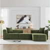 114" Corduroy L-Shape Modular Sectional Sofa with Movable Ottoman, No Assembly Required - 3 of 4