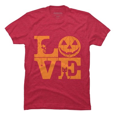 Men's Design By Humans Halloween Love Night Creepy Cute Fun By RedBirdLS T-Shirt