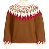 Lands' End Women's Fuzzy Turtleneck Lantern Sleeve Jacquard Sweater - 3 of 4