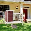 Indoor Two-Tier Wooden Rabbit Cage,Outdoor Rabbit Cage With Runway,Leak Proof Plastic Tray And Metal Mesh For Small Animals-Cuddlewood - 2 of 4